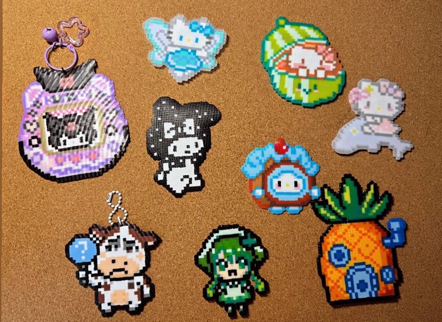 Handmade  Beads keychains, magnet