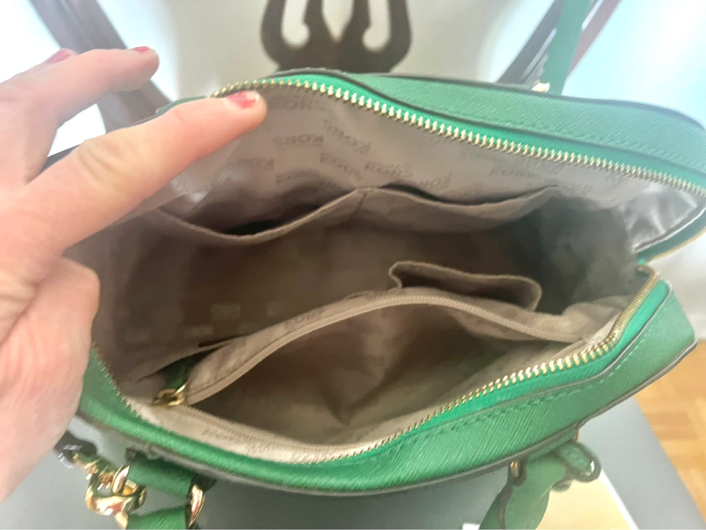 MICHAEL KORS - Green Leather SATCHEL HANDBAG - photo 3