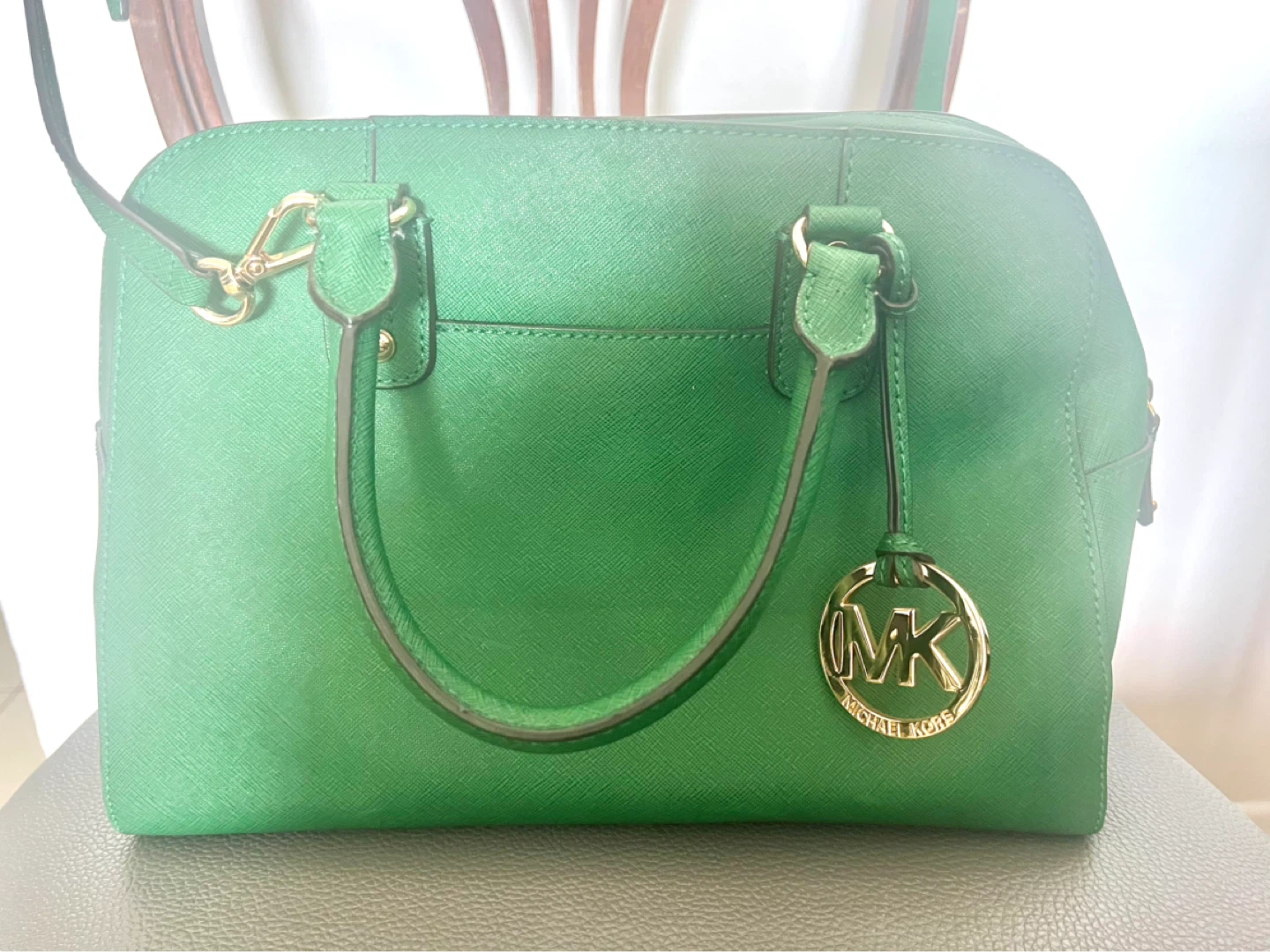 MICHAEL KORS - Green Leather SATCHEL HANDBAG - photo 5