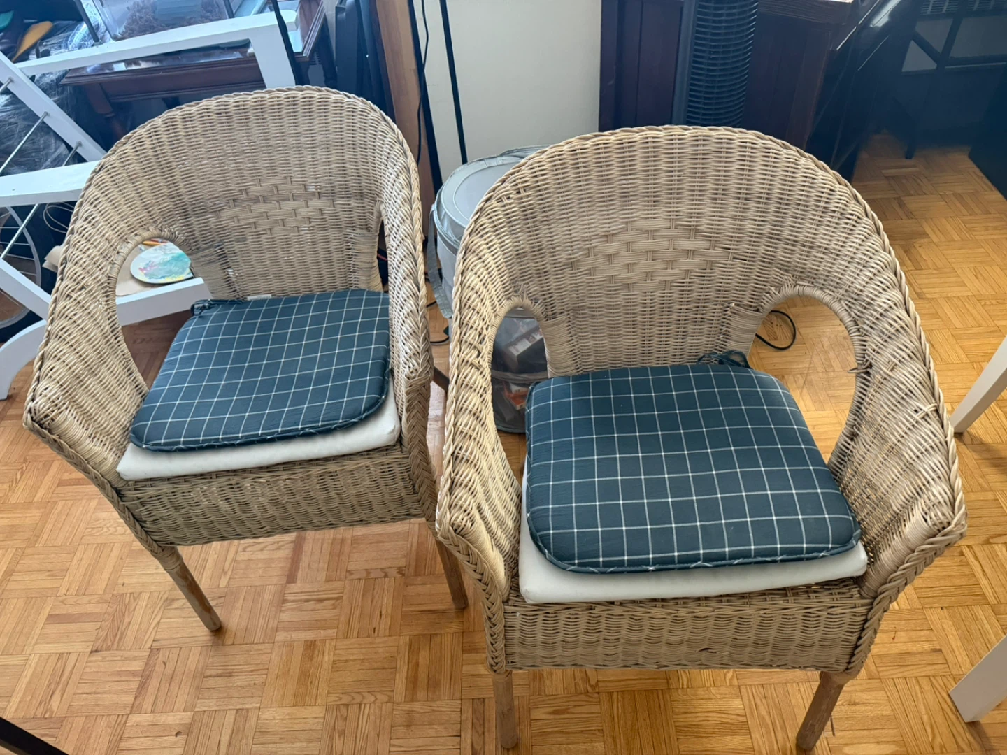 2 IKEA AGEN rattan armchair with cushions - photo 4