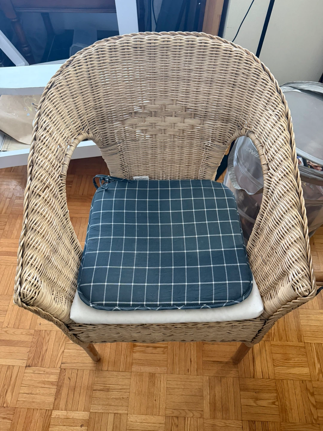 2 IKEA AGEN rattan armchair with cushions - photo 5