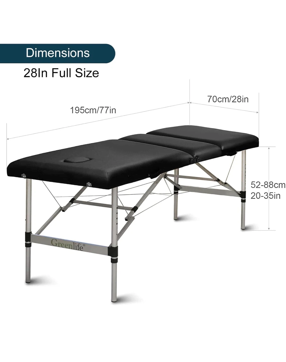 Greenlife Portable Massage Table - Black - photo 2