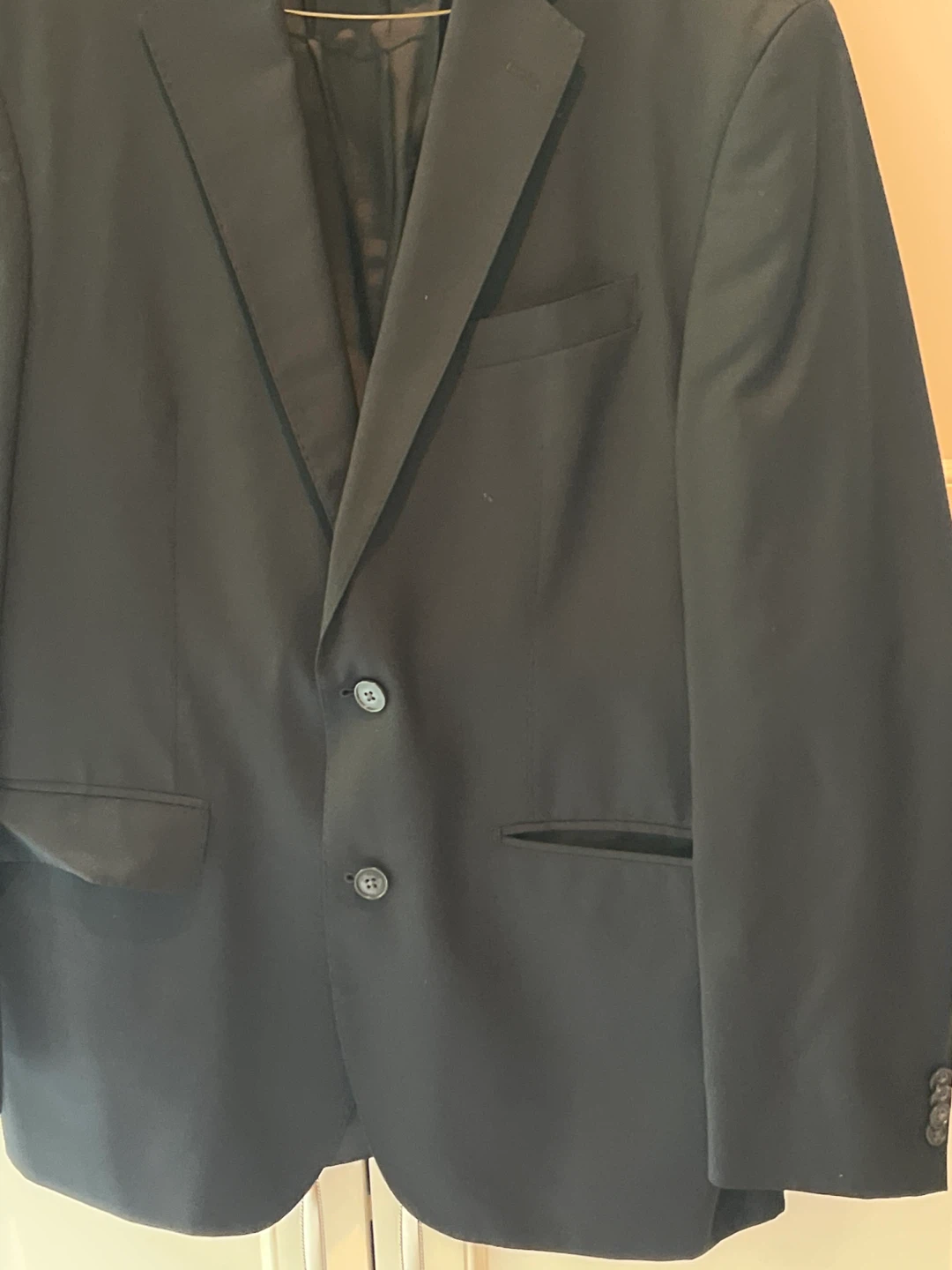 Ike Behar Black 100% Wool Blazer 41R W35 - photo 2