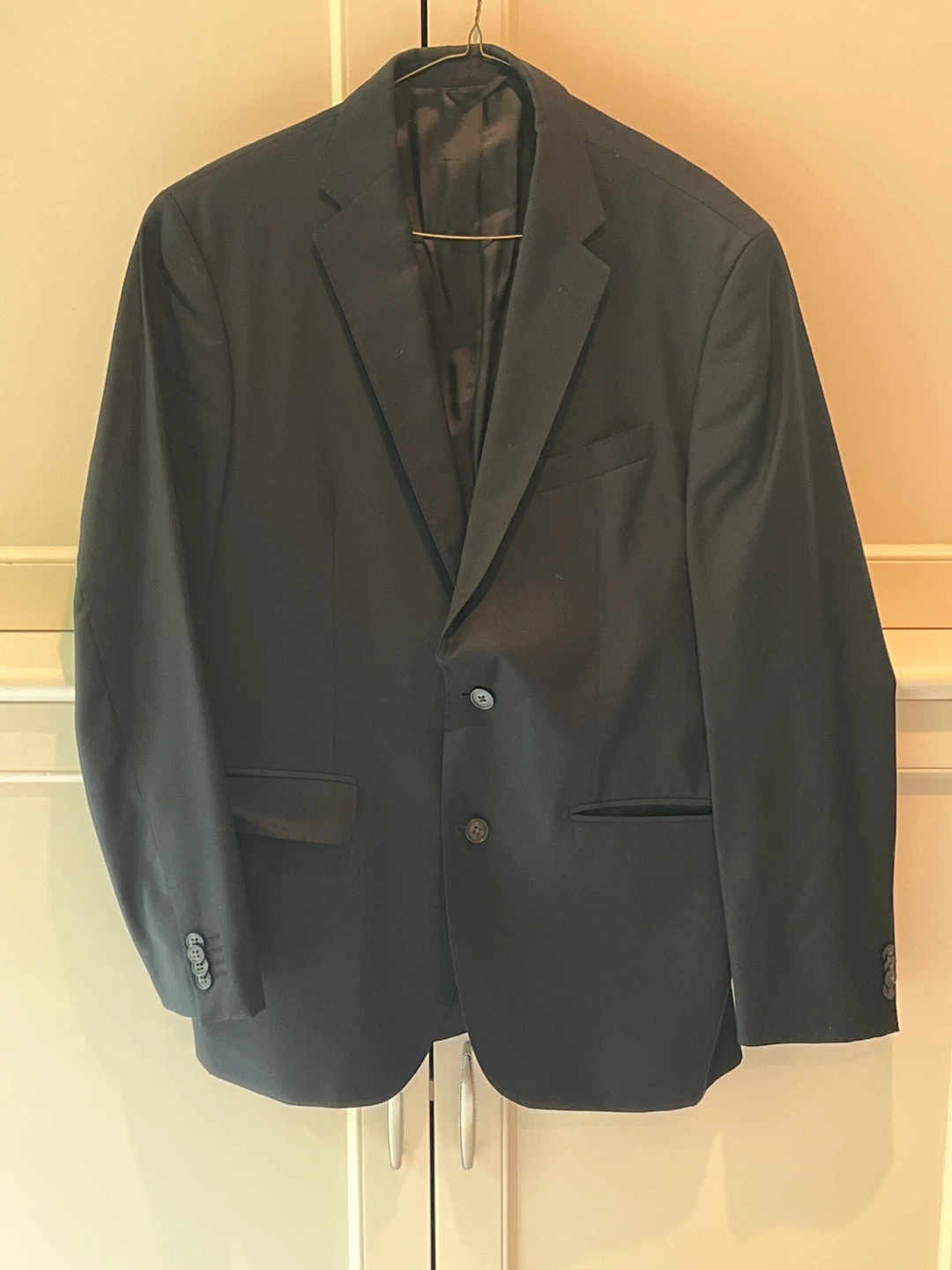 Ike Behar Black 100% Wool Blazer 41R W35