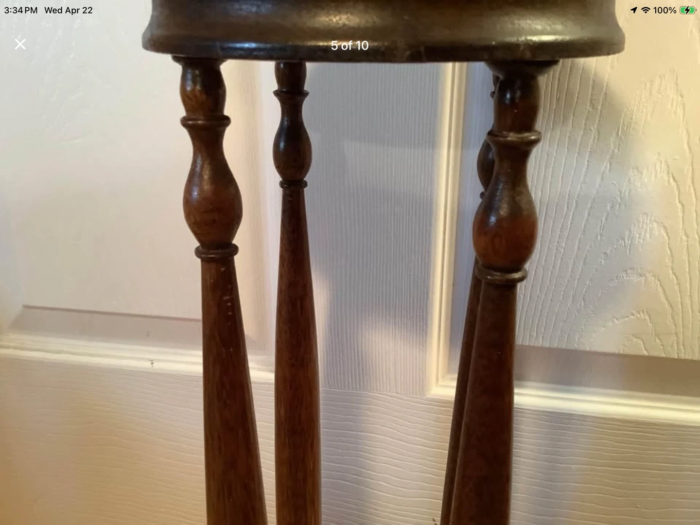 Antique Mahogany Wood Standing Ashtray 🐞 - photo 5
