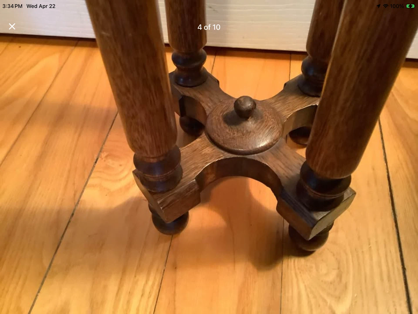 Antique Mahogany Wood Standing Ashtray 🐞 - photo 2