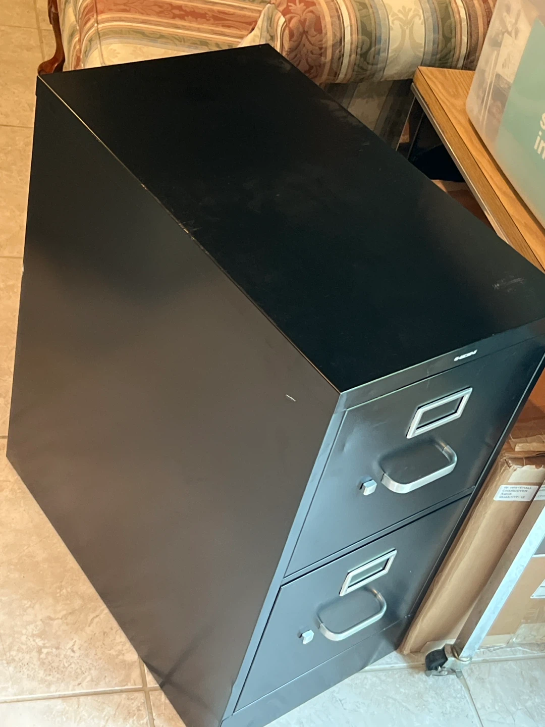 HON 2-Drawer Black Metal Filing Cabinet - photo 5