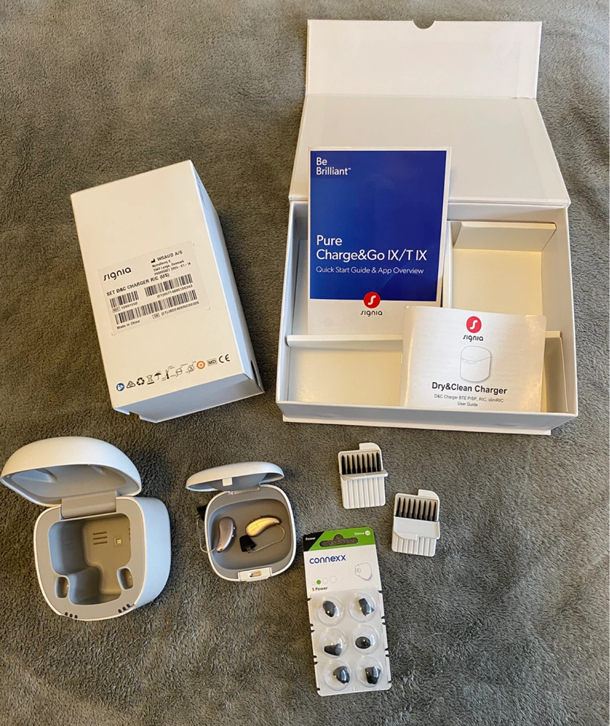 Signia Pure Charge&Go IX/T IX Hearing Aids with Charger