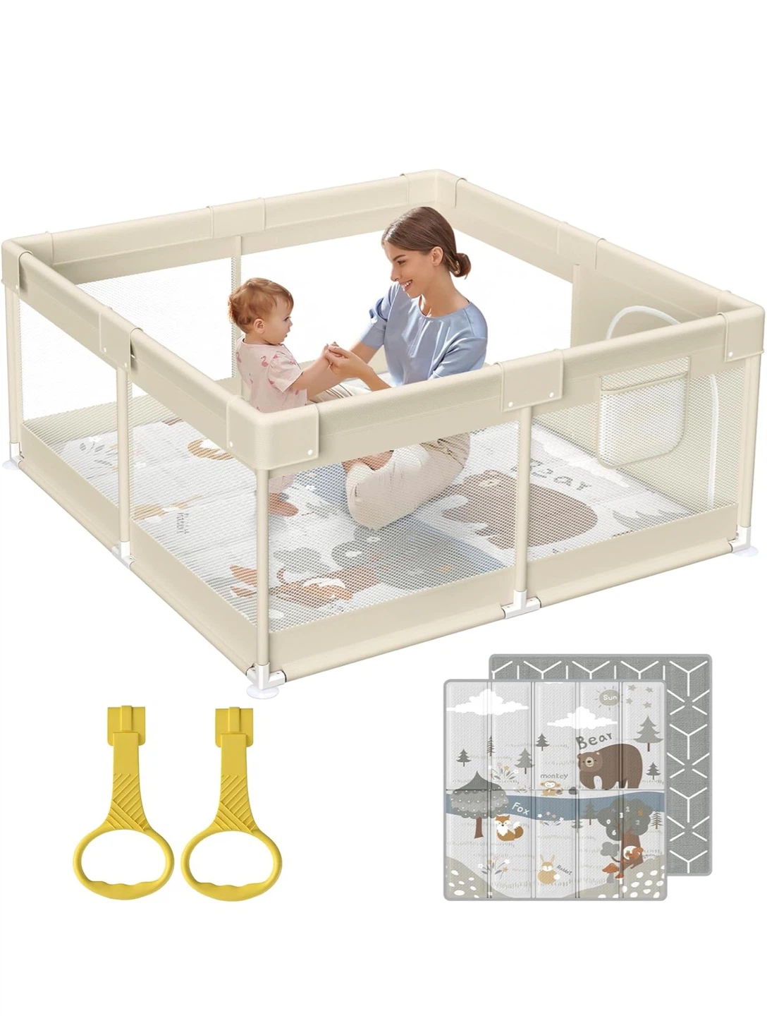 Baby Playpen and Play Mat Set BP12