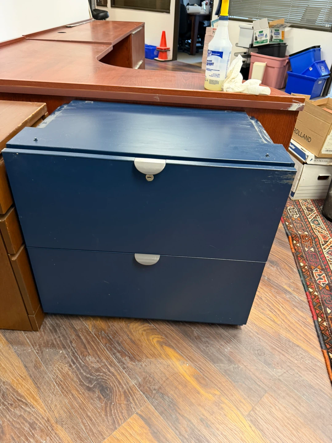 2-Drawer Blue Filing Cabinet - photo 3