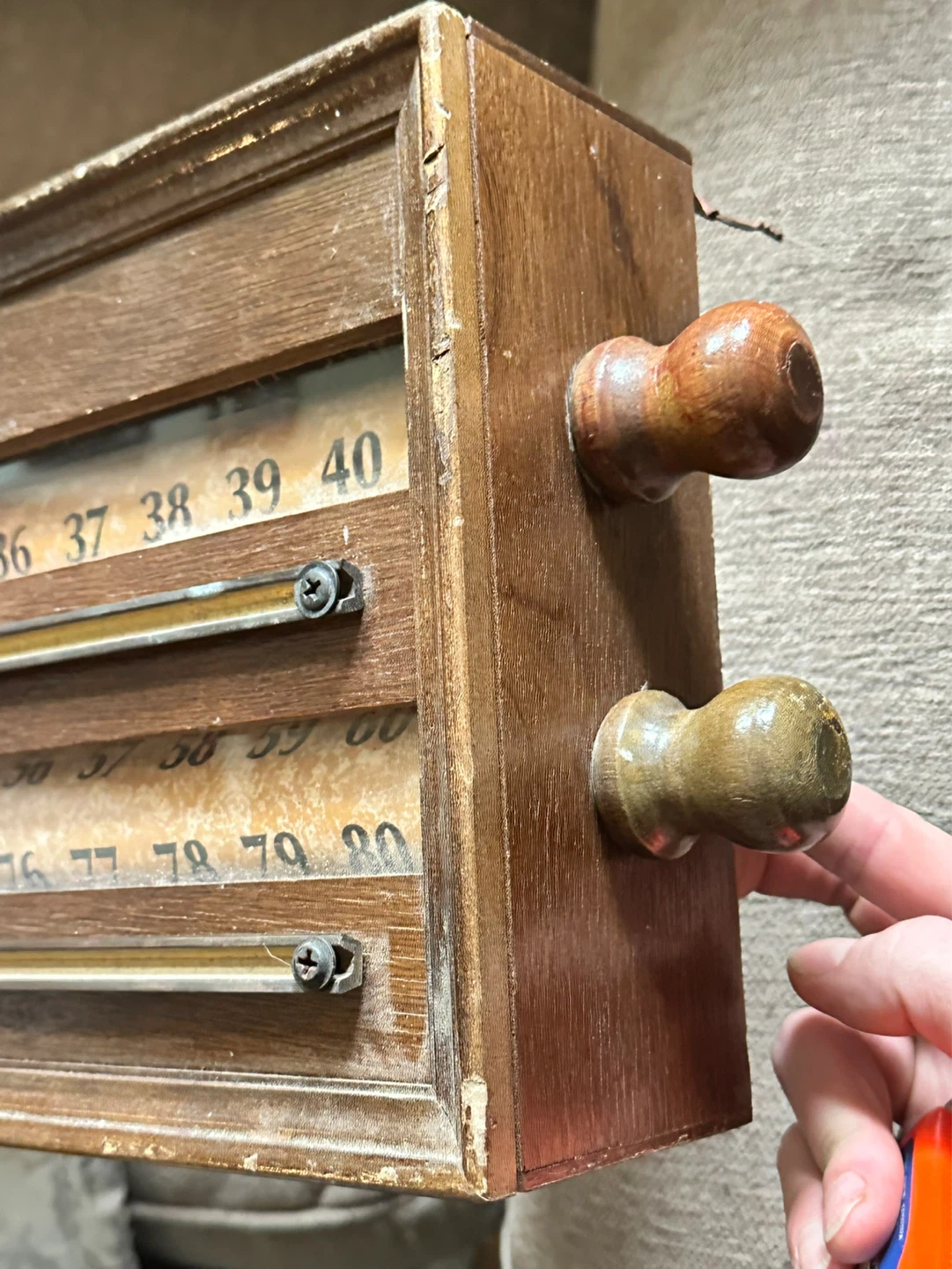 Vintage Mahogany Snooker Billiards Score Board - photo 2