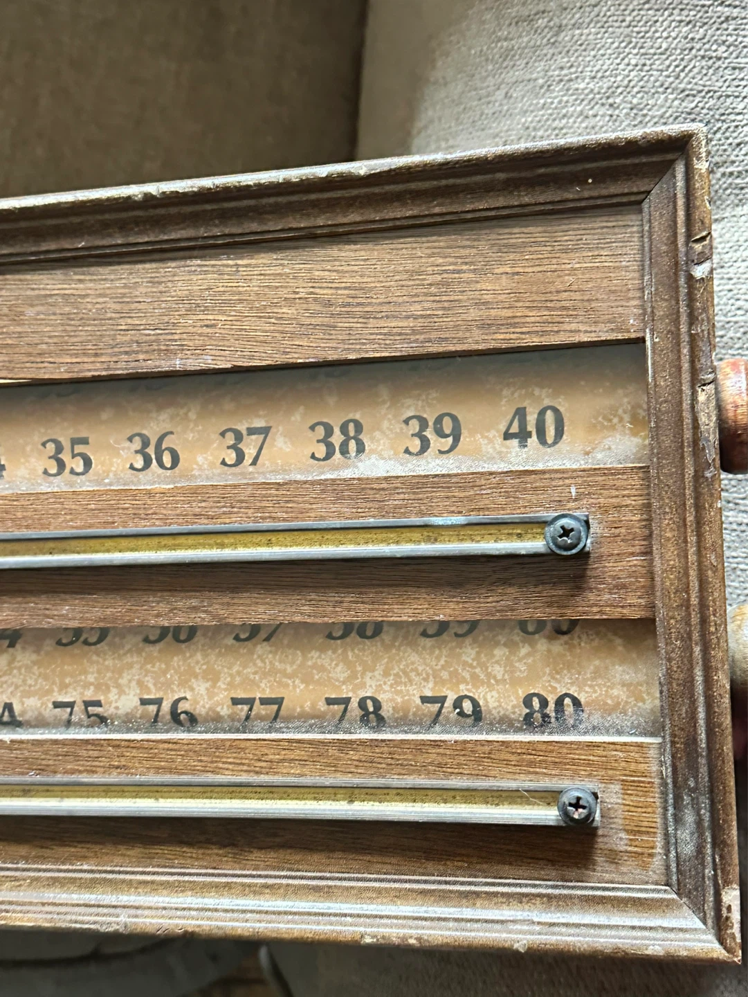 Vintage Mahogany Snooker Billiards Score Board - photo 3