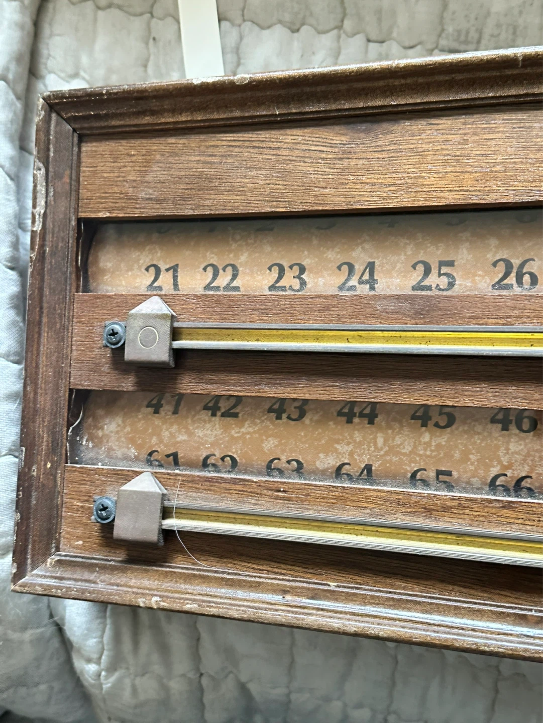 Vintage Mahogany Snooker Billiards Score Board - photo 5