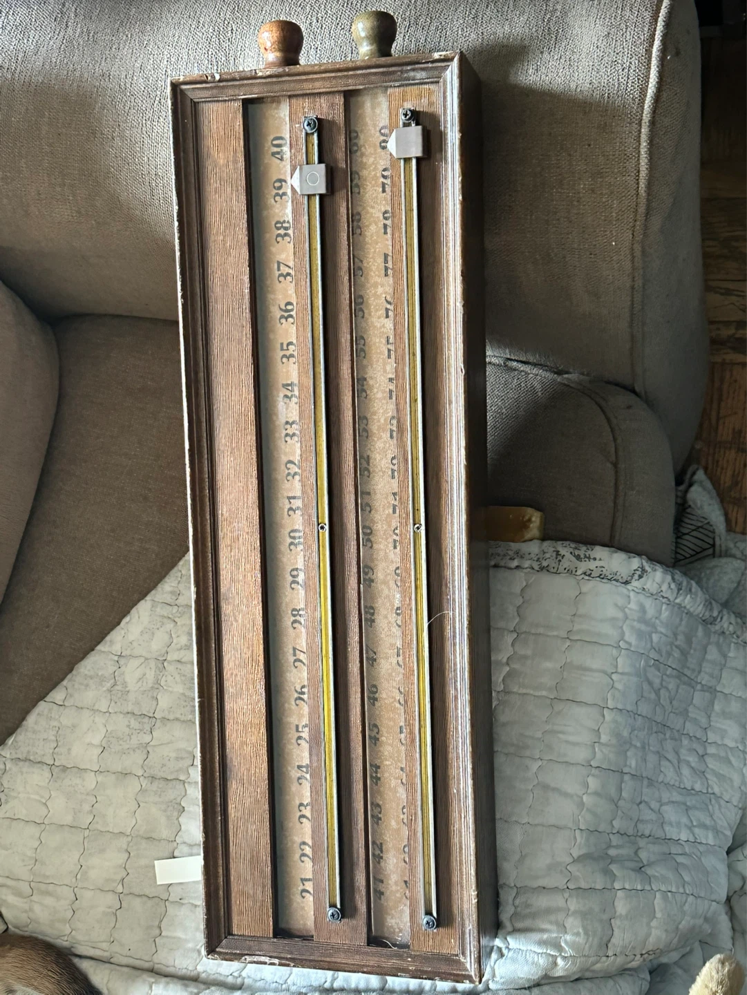 Vintage Mahogany Snooker Billiards Score Board