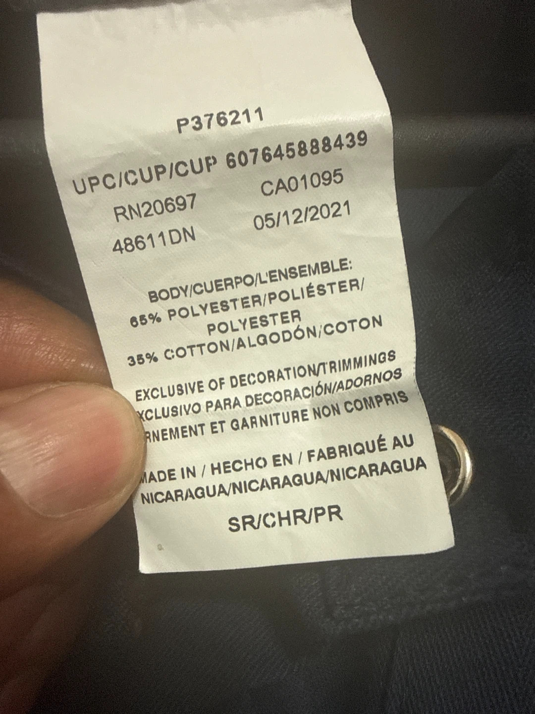 Dickies Navy Blue Long Sleeve Work Jumpsuit Coveralls SR/CHR/PR - photo 4