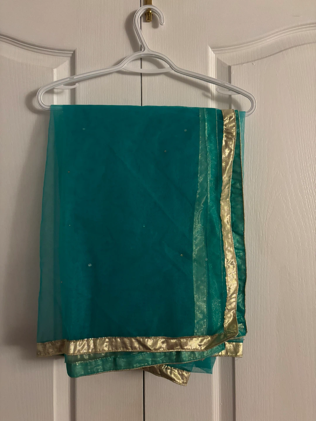 4-piece Embellished Teal Kameez Shalwar Set with Dupatta - photo 3