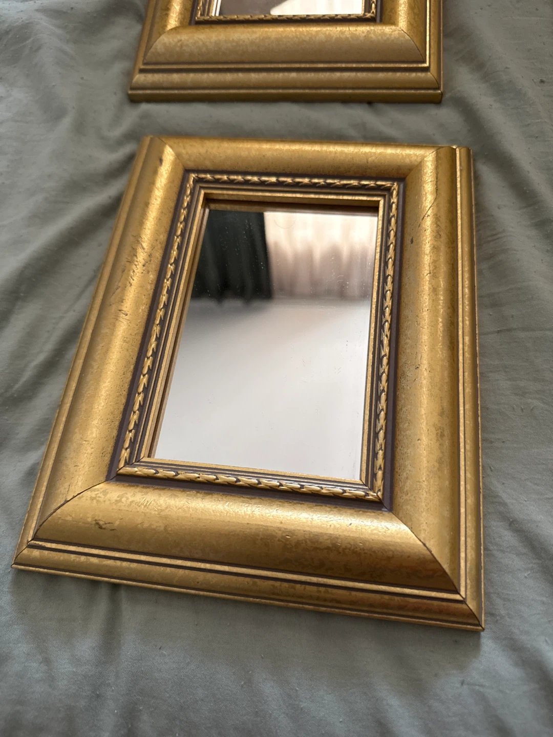 Set of 5 Vintage Decorative Gold Mirrors - photo 3