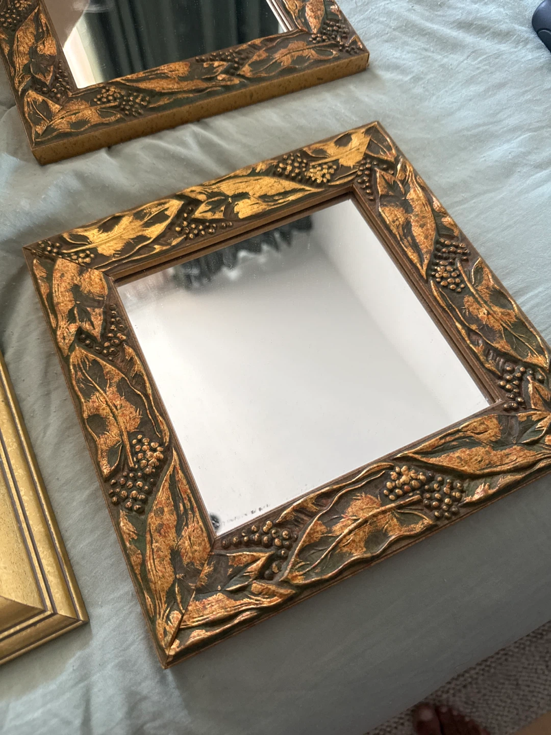Set of 5 Vintage Decorative Gold Mirrors - photo 5