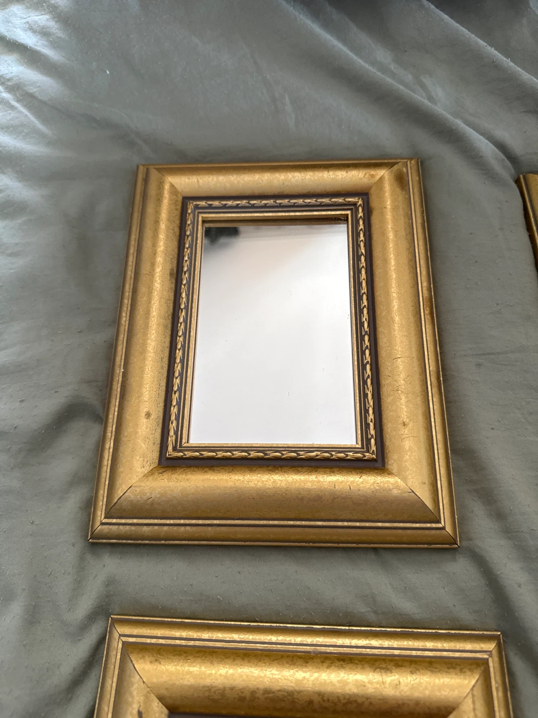 Set of 5 Vintage Decorative Gold Mirrors - photo 2