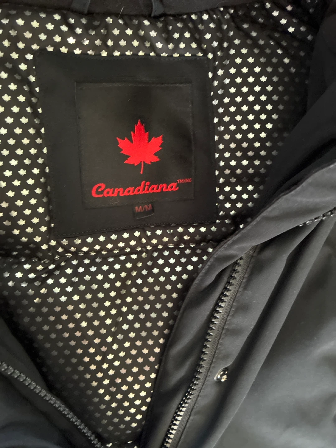 Canadiana Black Parka Jacket with Fur Hood - photo 2