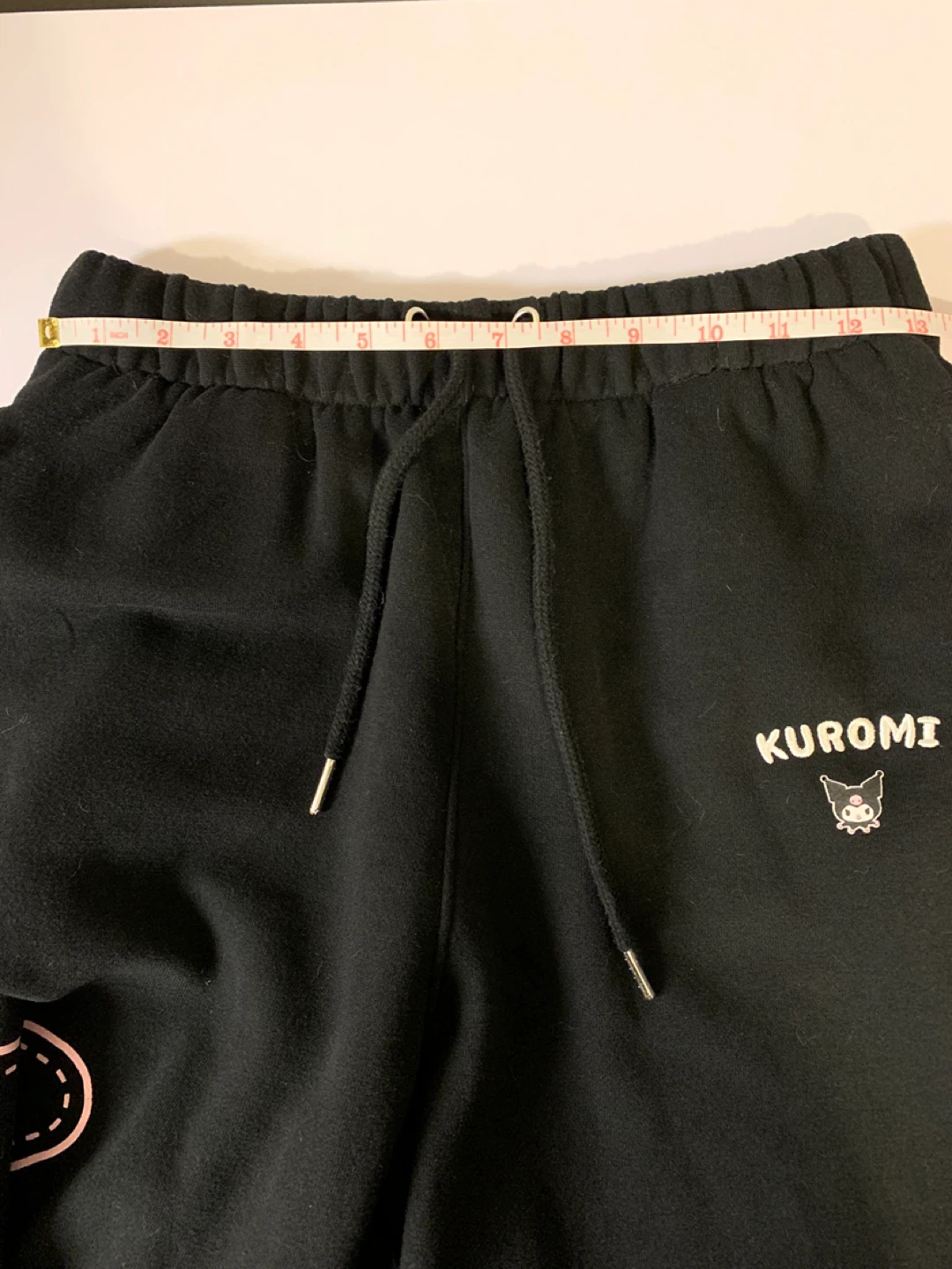 Kuromi Black Sweatpants with Star Stitching - Size M 🌱 - photo 5
