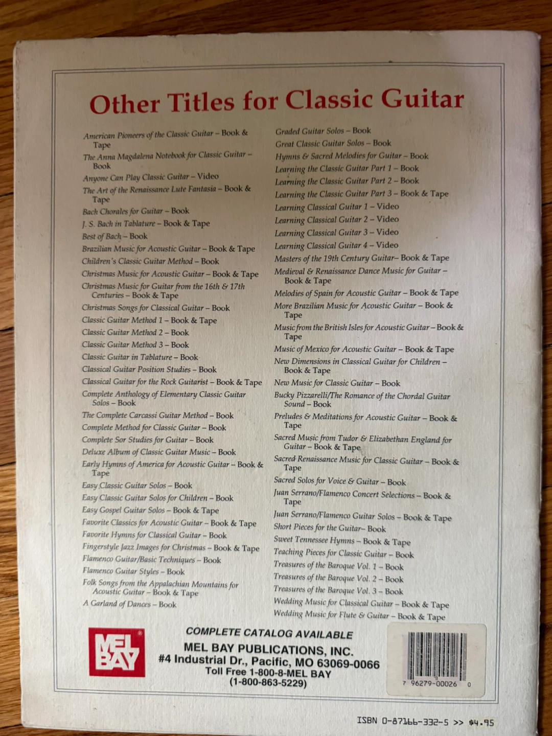 Mel Bay's Classic Guitar Method Volume 1 Book - photo 2