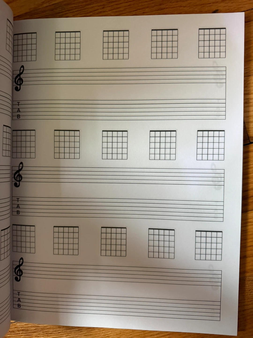Blank Guitar Music Sheets with Chord Staff & Tab - photo 2