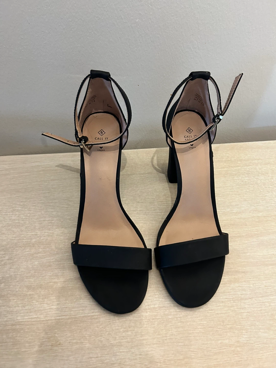 Call It Spring Black Block Heel