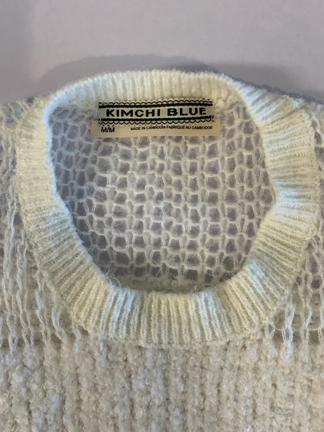 Kimchi Blue Cropped Knit Sweater M/M 🌱 - photo 4
