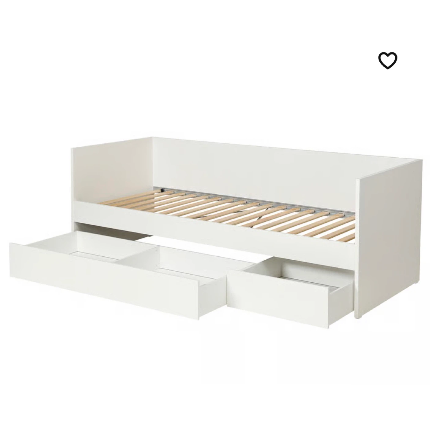 IKEA VIHALS Day-bed frame with storage, white, Twin - photo 4