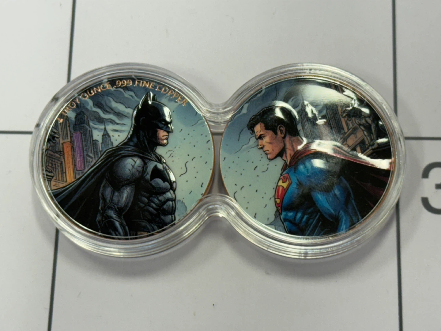 Batman vs Superman 2 Troy Ounce .999 Fine Copper Round 🌱