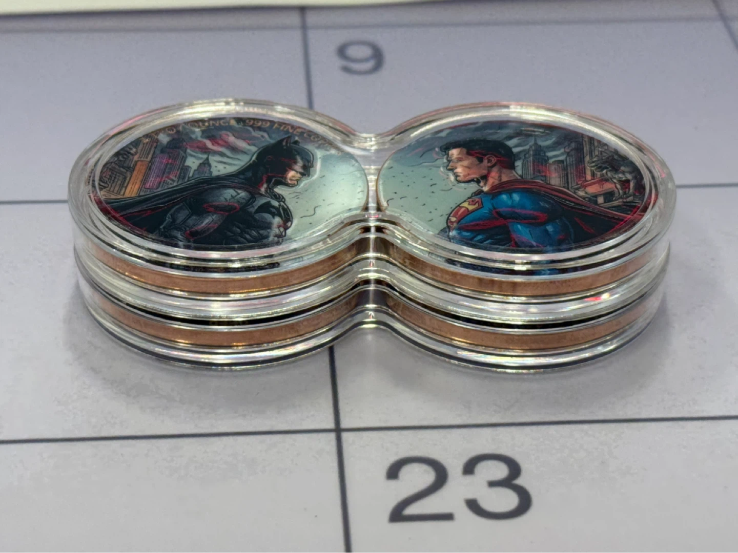 Batman vs Superman 2 Troy Ounce .999 Fine Copper Round 🌱 - photo 3