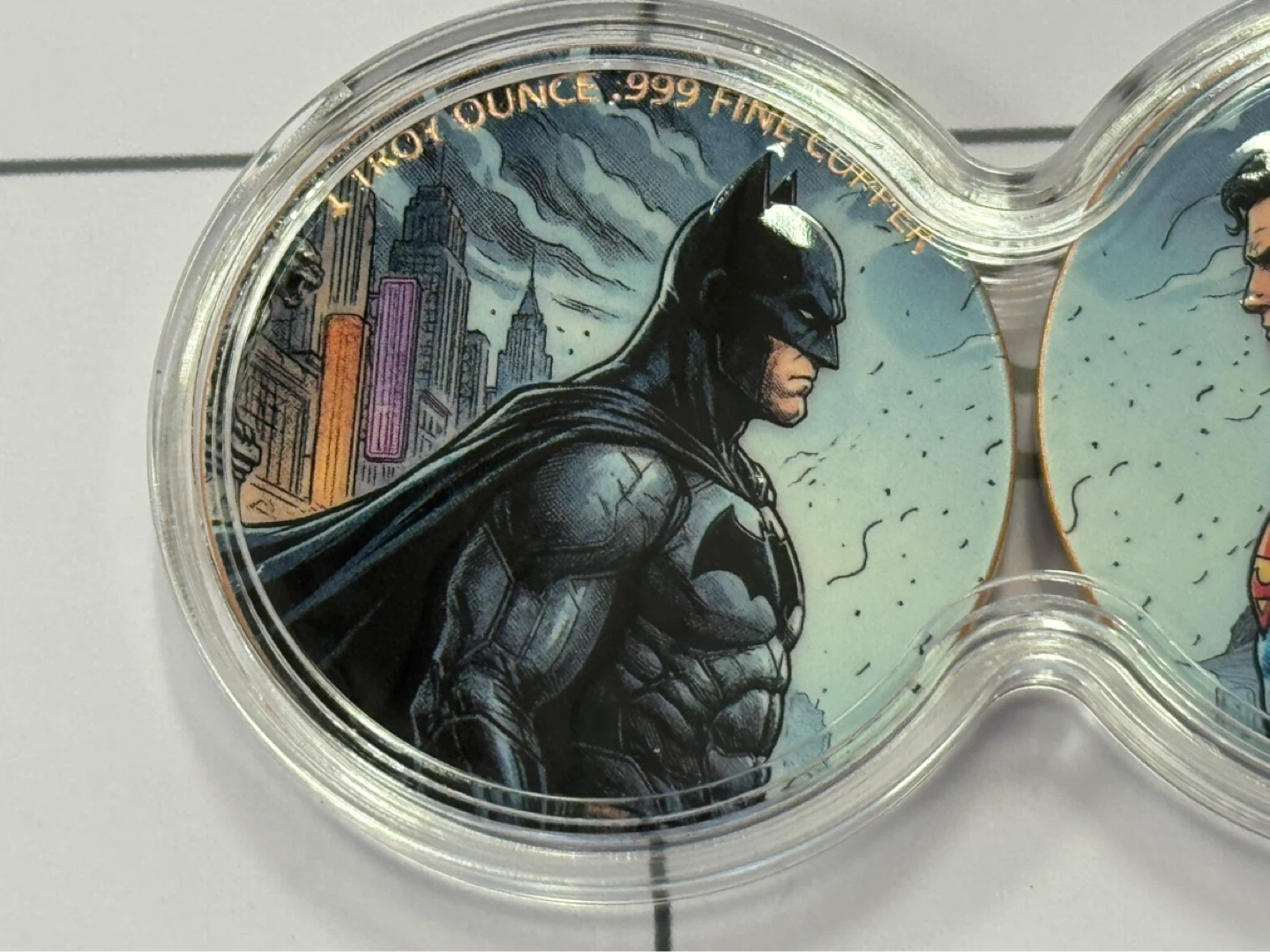Batman vs Superman 2 Troy Ounce .999 Fine Copper Round 🌱 - photo 4