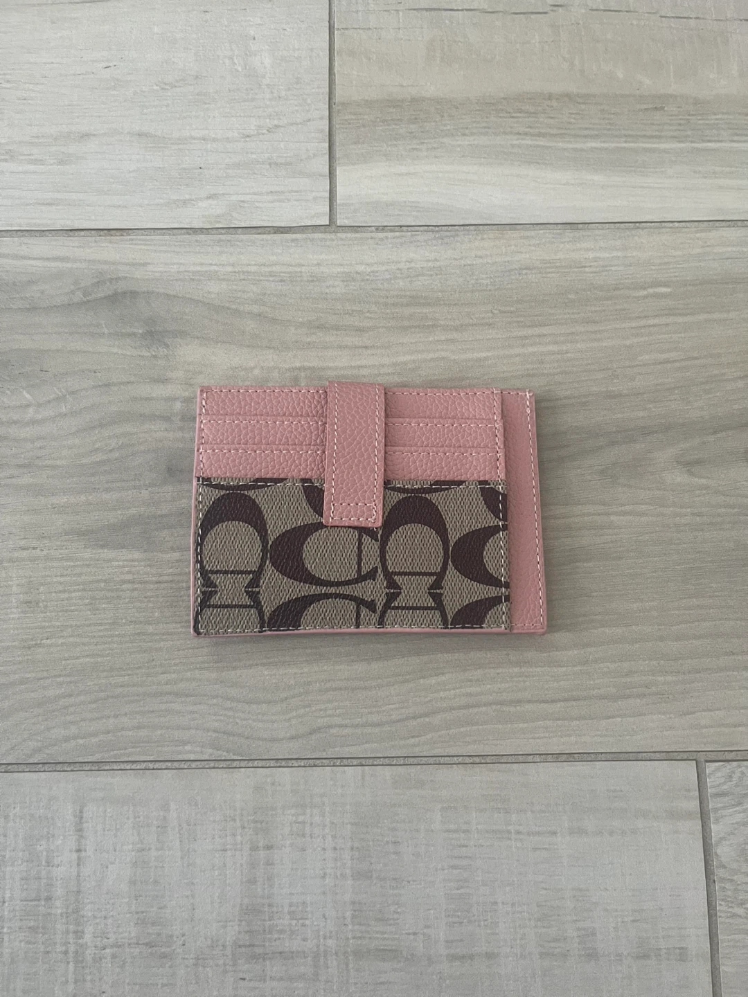 Coach Card Holder Pink Signature Print - photo 2