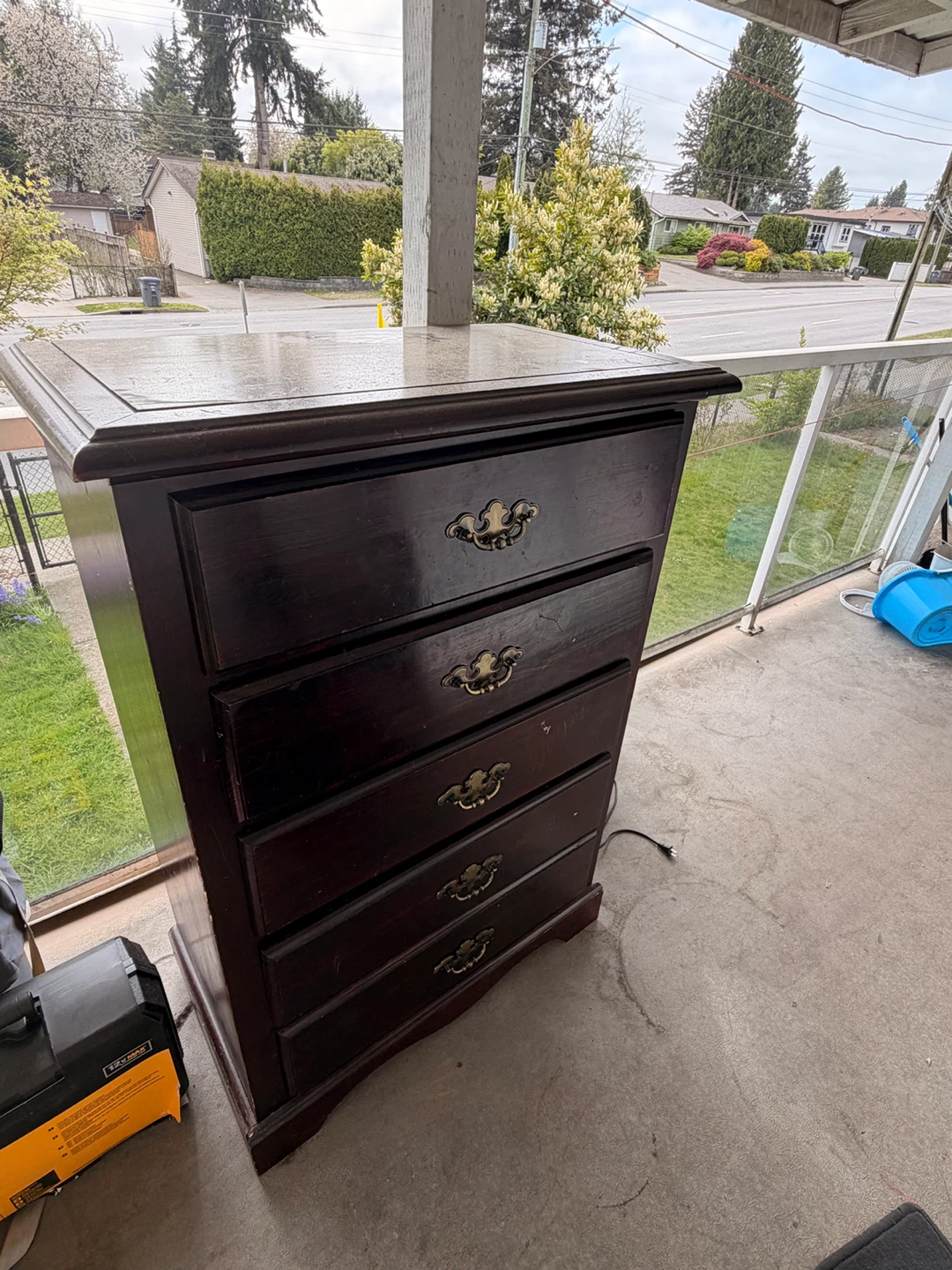 Dark Wood 5-Drawer Dresser - photo 2