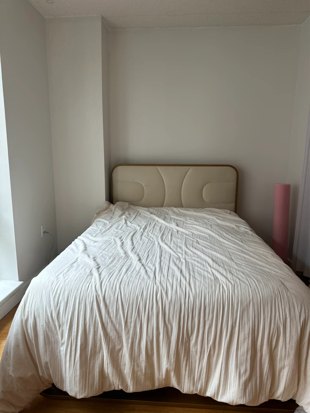 Full size bed frame + mattress - photo 2