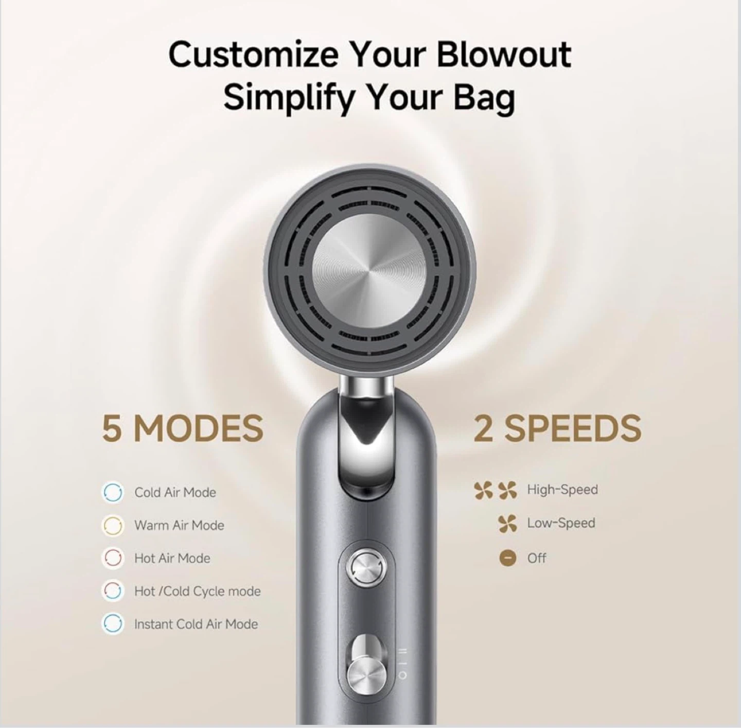 (New, read first) DREAME Pocket Pro Hair Dryer, Dual Voltage - photo 5
