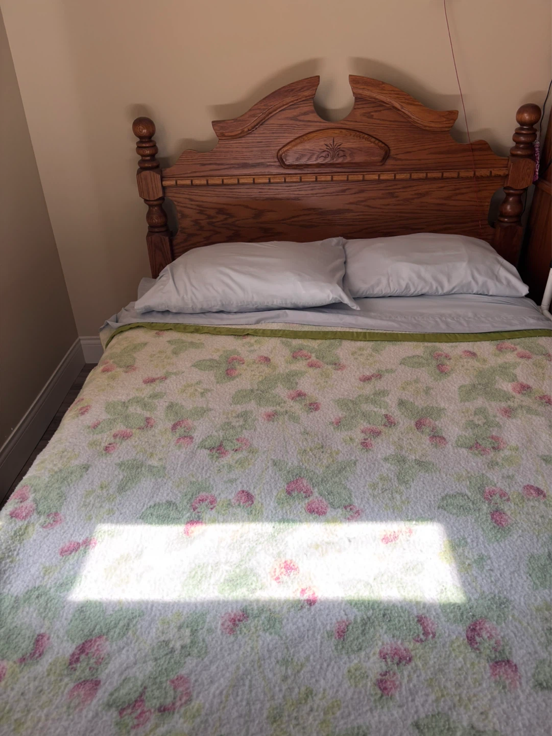 Oak Bedroom Set with Dresser, Nightstand, and Armoire