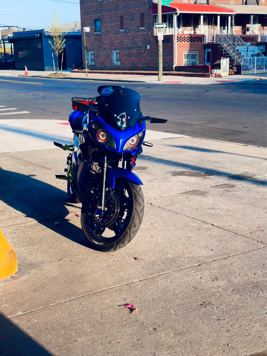 Blue Sport Motorcycle