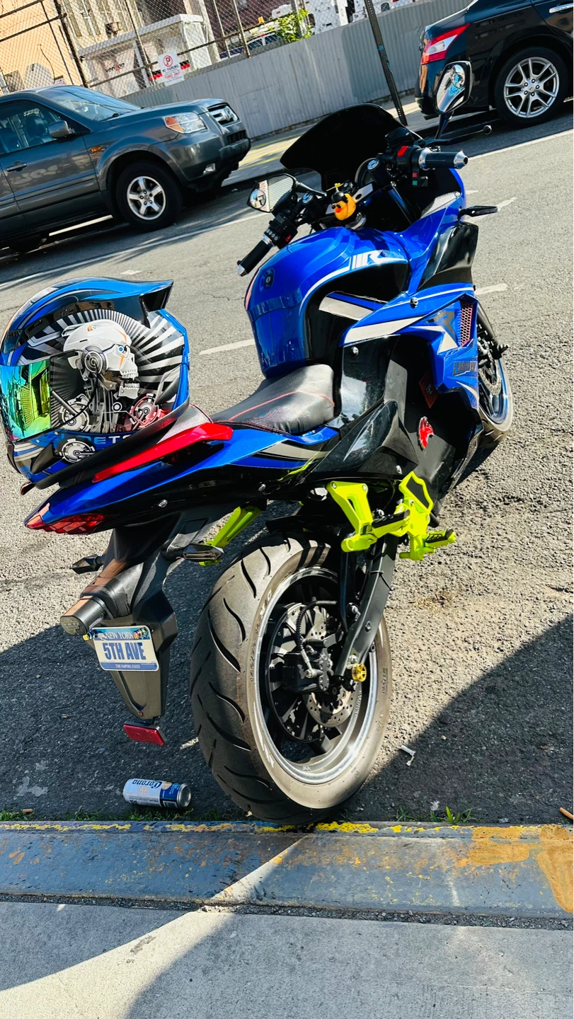 Blue Sport Motorcycle - photo 4
