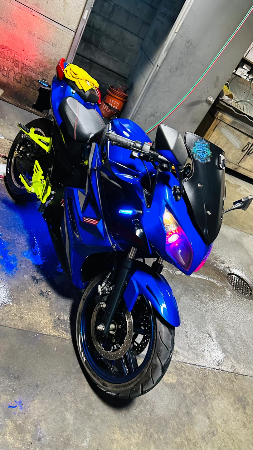 Blue Sport Motorcycle - photo 5