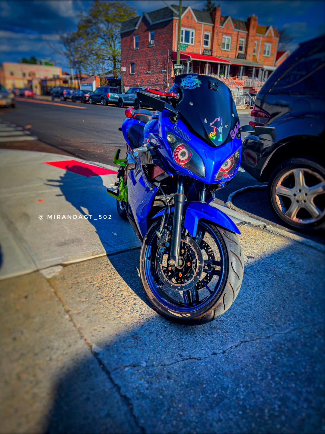 Blue Sport Motorcycle - photo 3