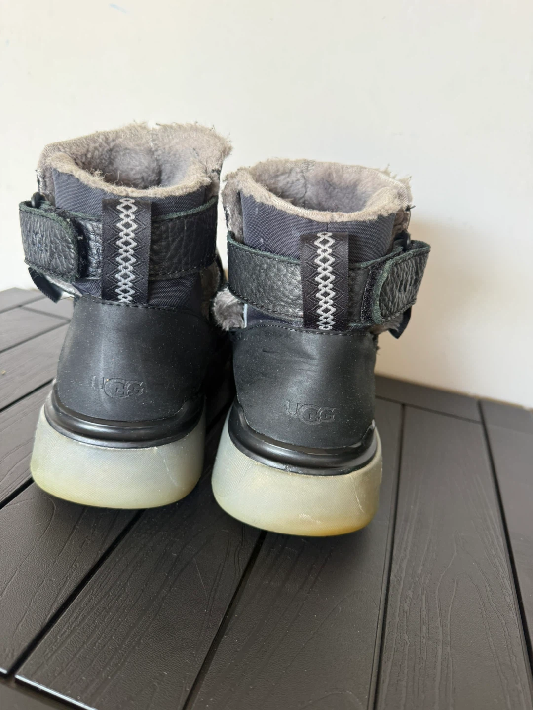 UGG Black Leather Winter Boots - photo 4