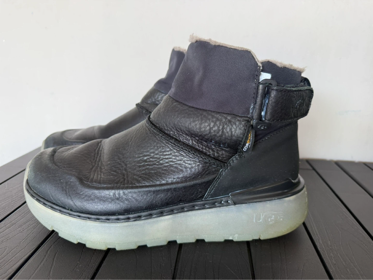 UGG Black Leather Winter Boots - photo 3