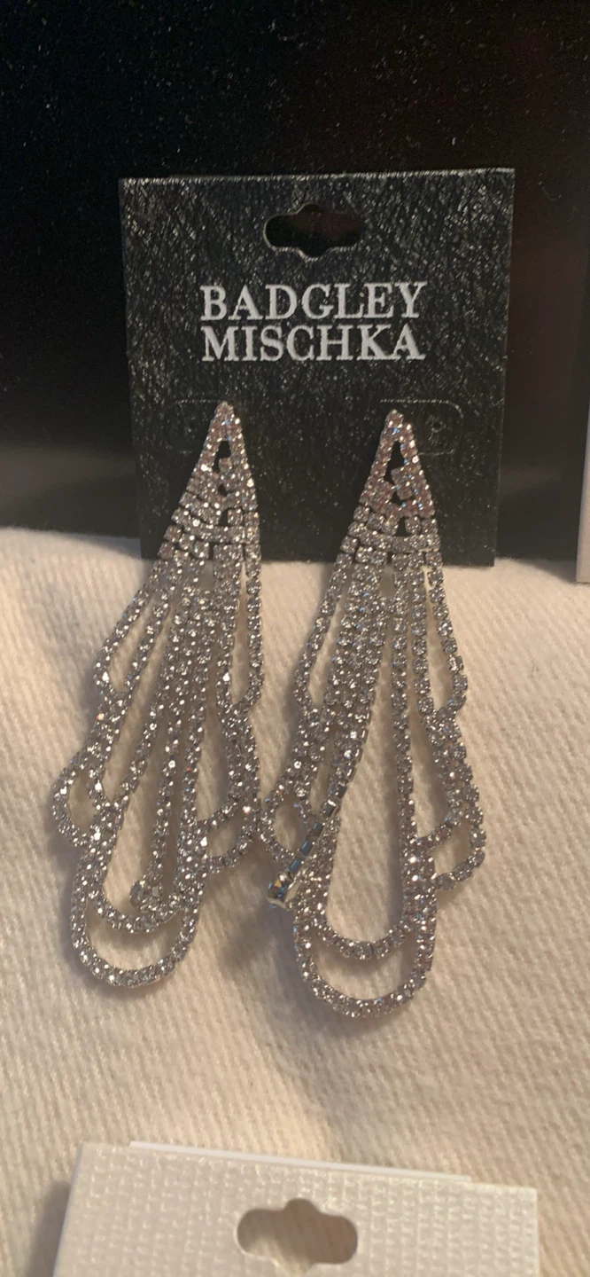 Badgley Mischka Crystal Dangle Earrings - photo 2