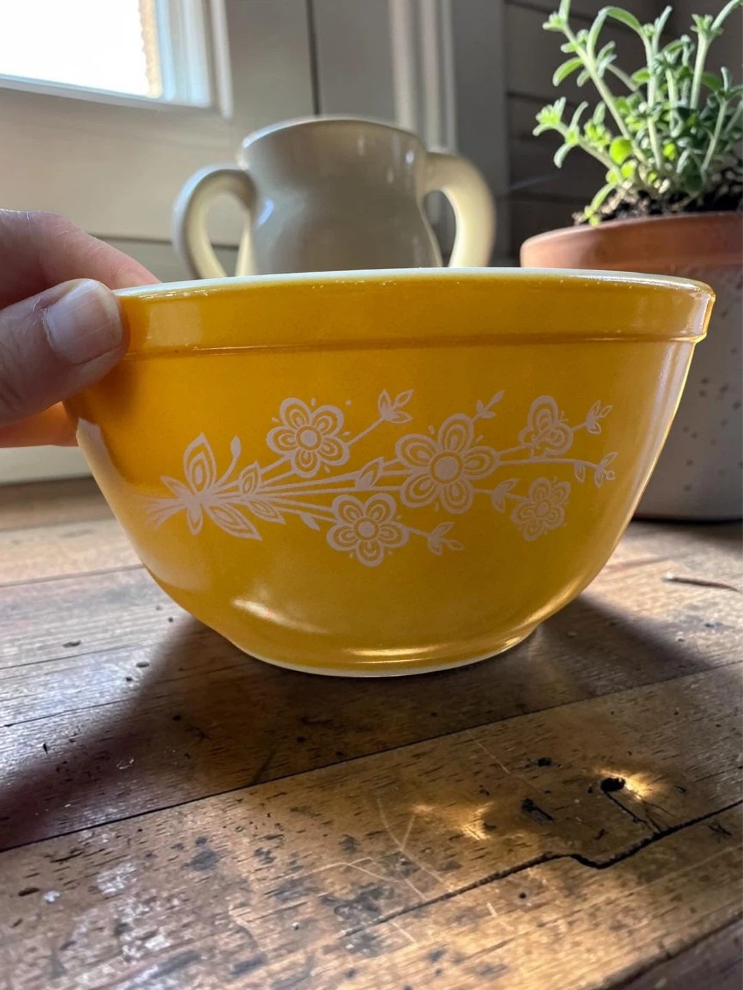 Pyrex Mixing Bowl - Yellow Floral Design - photo 2
