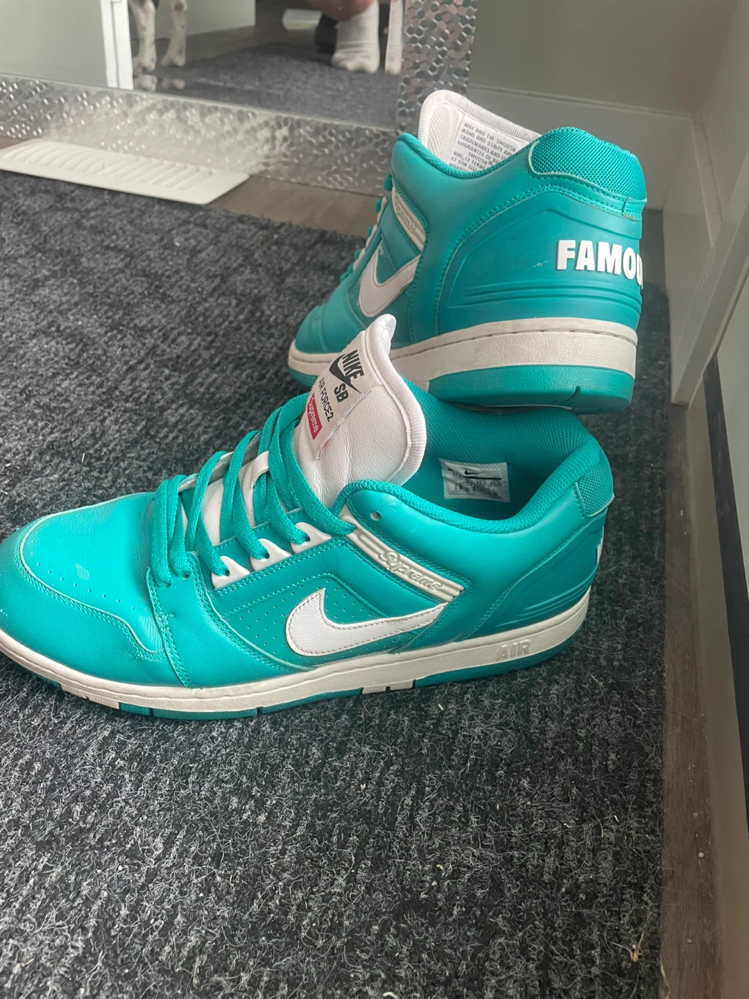 Nike SB Air Force 2 "Supreme" Teal - photo 2
