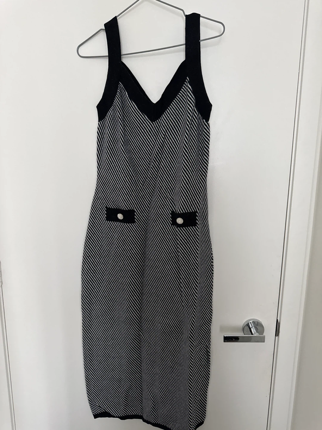 MOTF Premium Wool Striped Knit Dress with Cardigan Set - photo 2