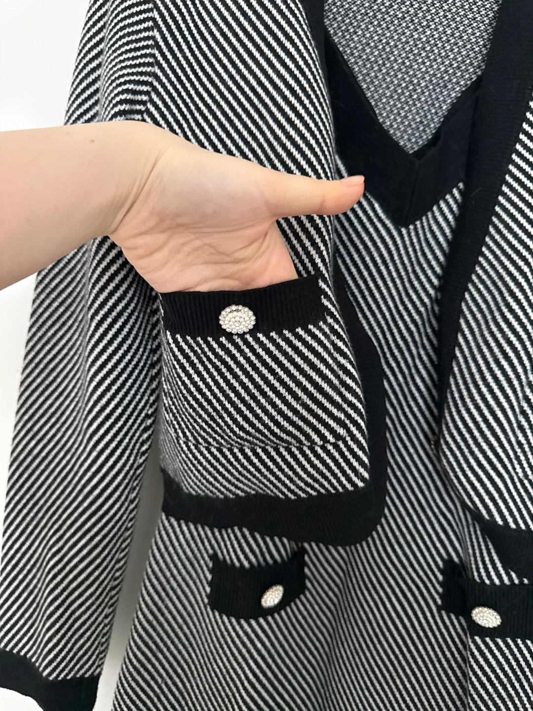 MOTF Premium Wool Striped Knit Dress with Cardigan Set - photo 5