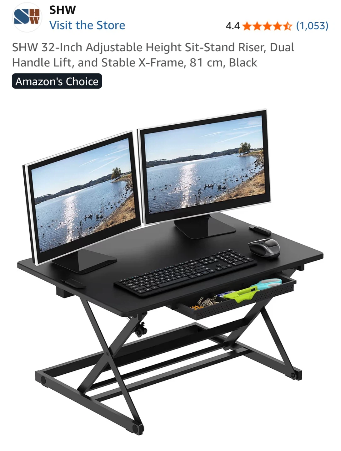 Adjustable Height Sit-Stand Desk Riser - photo 2